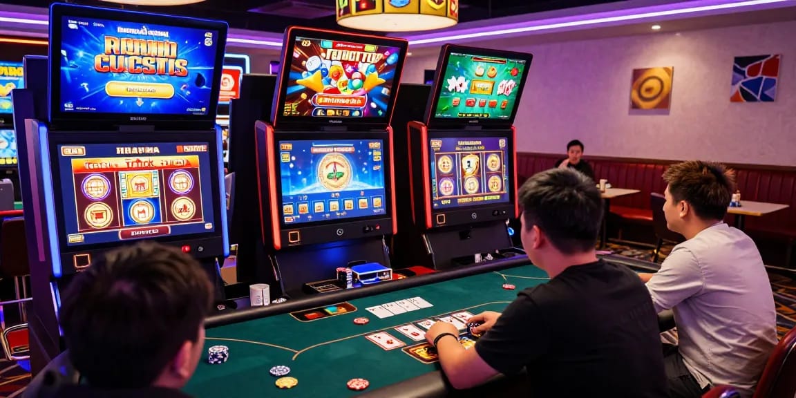 Players enjoying immersive online gaming experience at HAYWIN with vibrant casino atmosphere