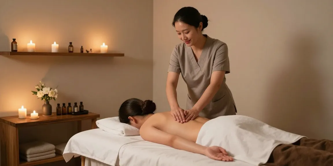 Relaxing 스웨디시 마사지 session in a tranquil spa environment
