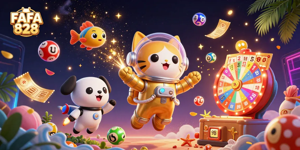 Engage in gaming fun with FAFA 828, featuring lottery excitement and vibrant gambling elements.