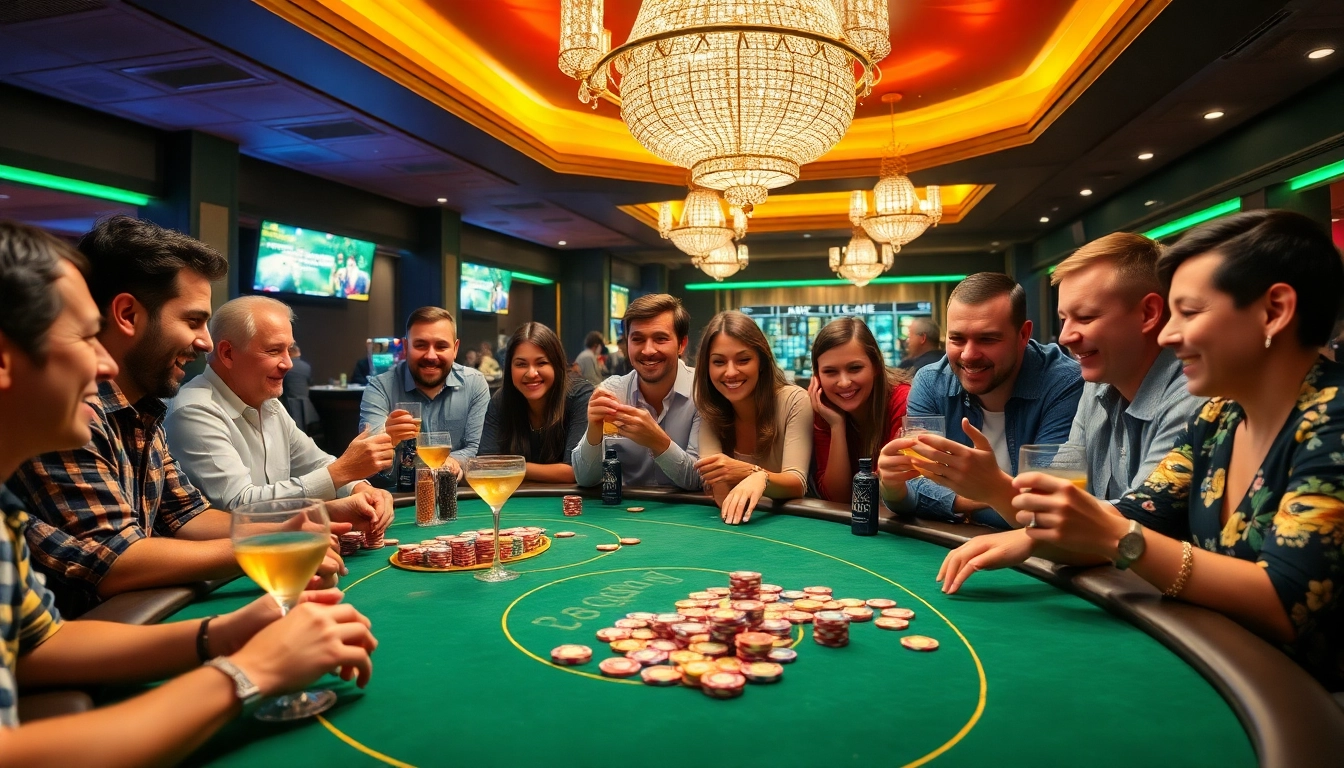 Engaging scene of players enjoying a casino experience with geekthc gaming atmosphere.