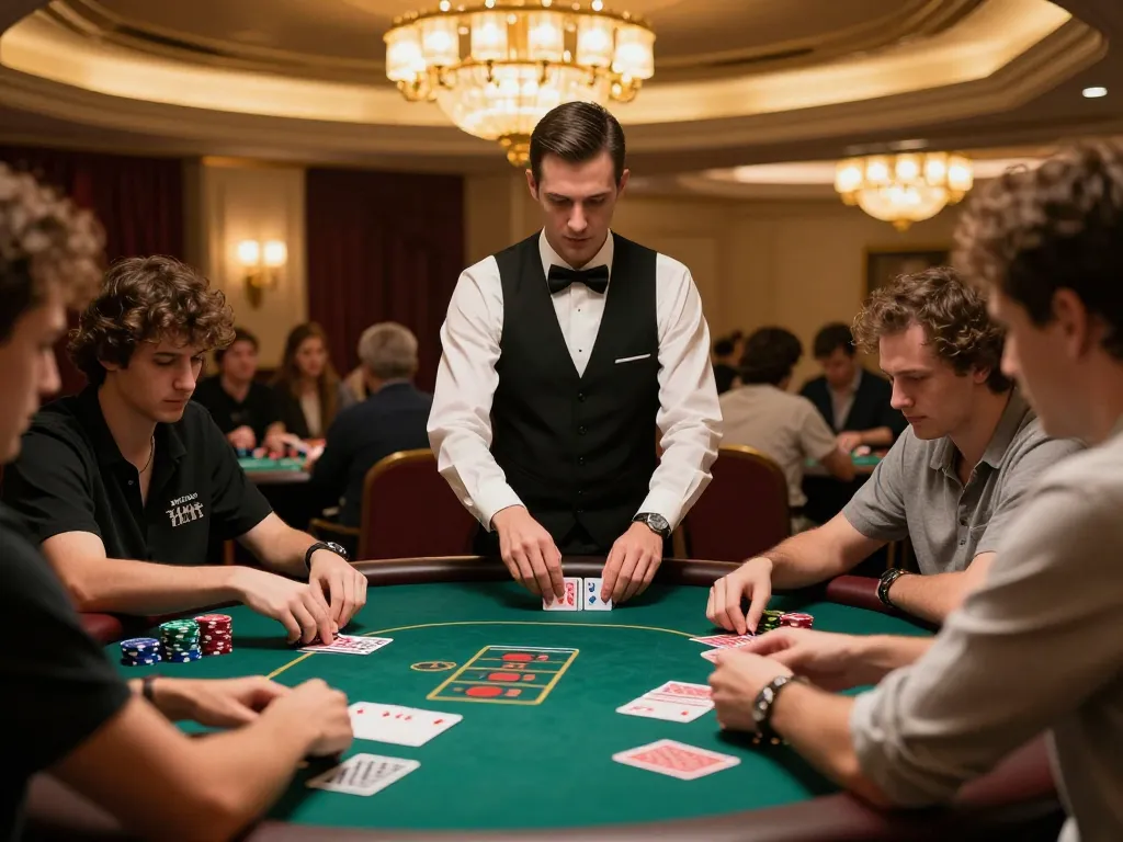 rr88 players engaging in a high-stakes poker game at a luxury casino table