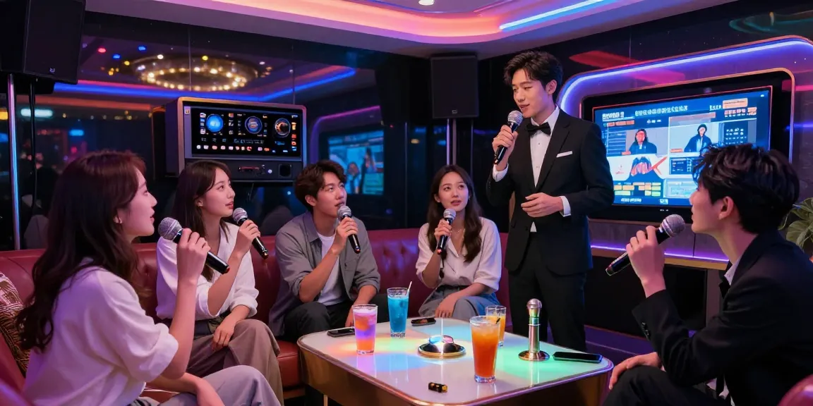 Experience the vibrant atmosphere of 강남 가라오케 with stylish private rooms and lively entertainment.