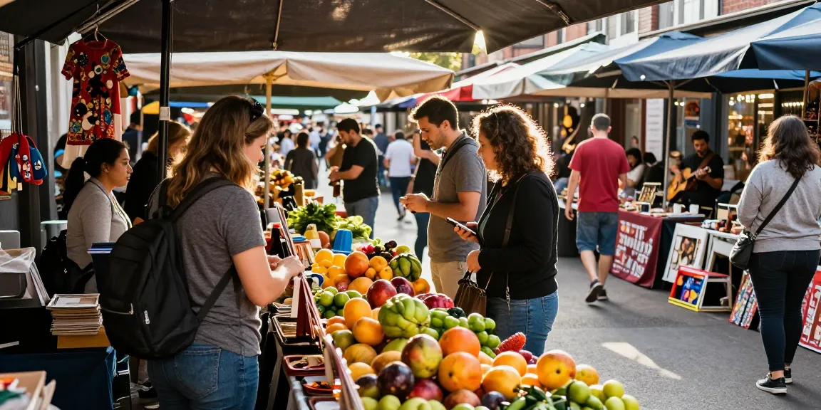 Engaging urban shopping experience at a marketplace featuring vibrant stalls and diverse goods highlighting local commerce with https://forumup.org/shop/search.php?ca_id=&addr1=&addr2=&addr3=&schKeywo