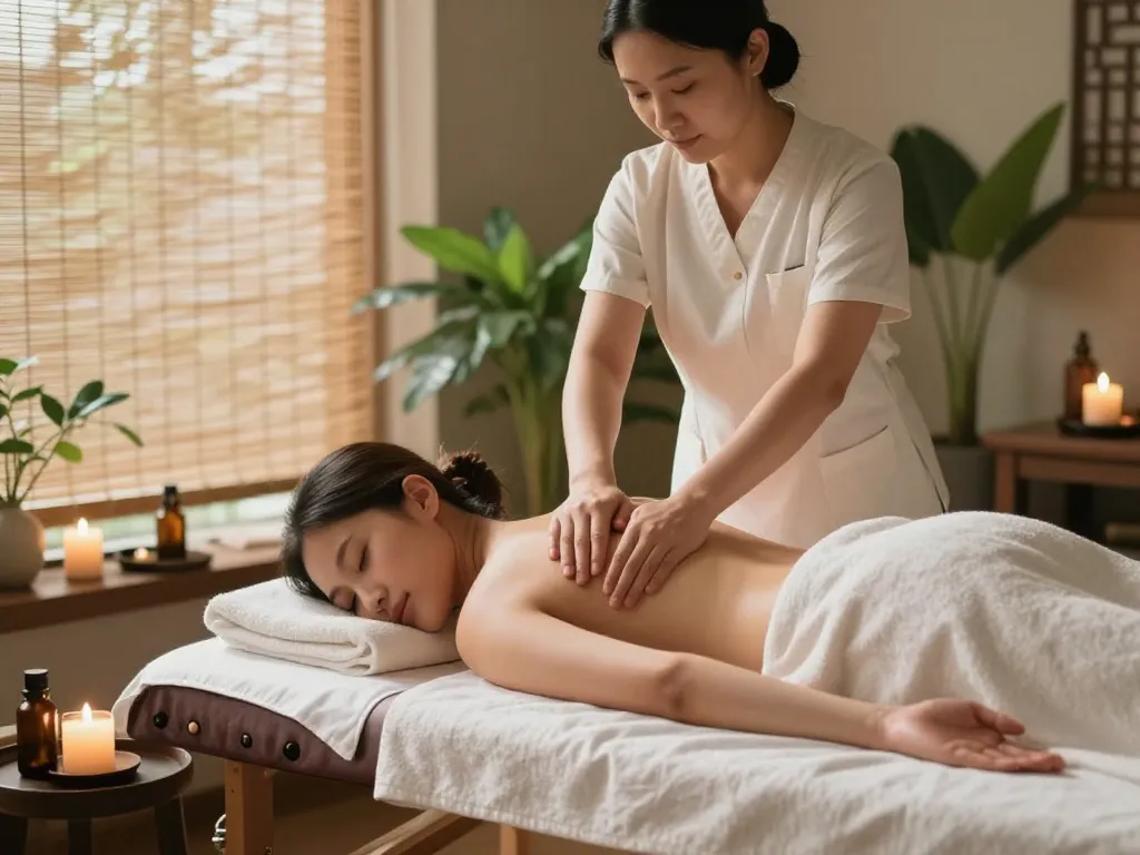 Swedish massage therapy in a peaceful spa environment, showcasing relaxation and rejuvenation.