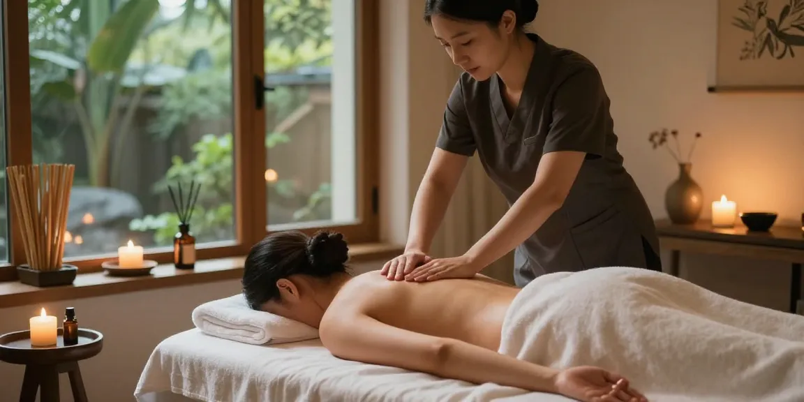 Swedish massage therapy in a tranquil spa environment promoting relaxation.