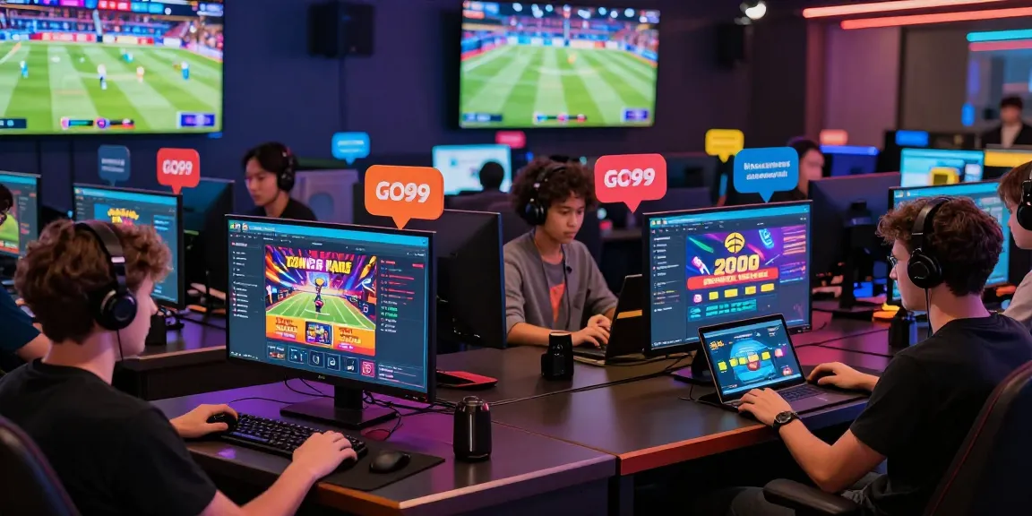 Exciting online gambling at GO99 platform with diverse players enjoying casino games and sports betting.