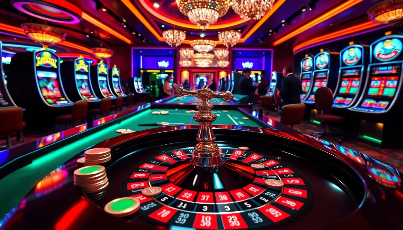 Experience thrilling gameplay at mm88.com with vibrant casino tables and exciting players.