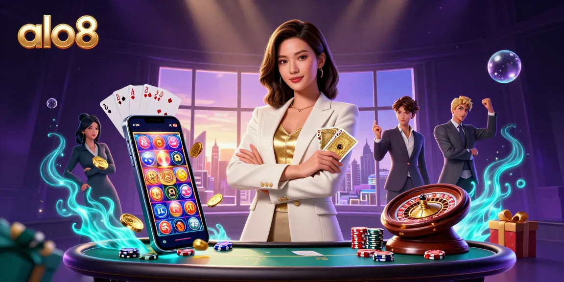 Play at alo8 and experience the thrill of winning with exquisite casino elements.