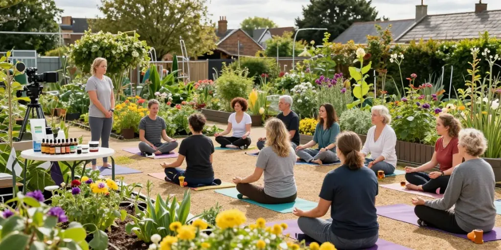 Buy weed in Newcastle Upon Tyne with CBD oils and organic wellness products in community garden.