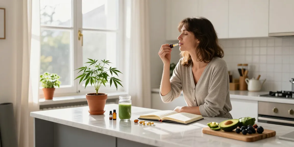 Résine CBD comprenant des produits naturels pour le bien-être, créant une atmosphère saine et apaisante.