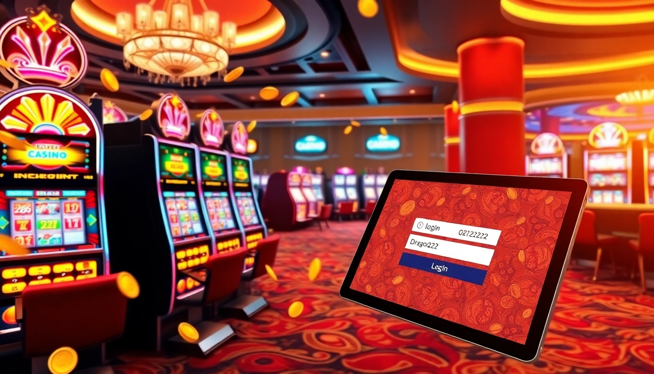 Enjoying thrilling slots and the excitement of login DRAGON222 at a luxury casino.
