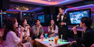 Experience the vibrant atmosphere of 강남 가라오케 with stylish private rooms and lively entertainment.
